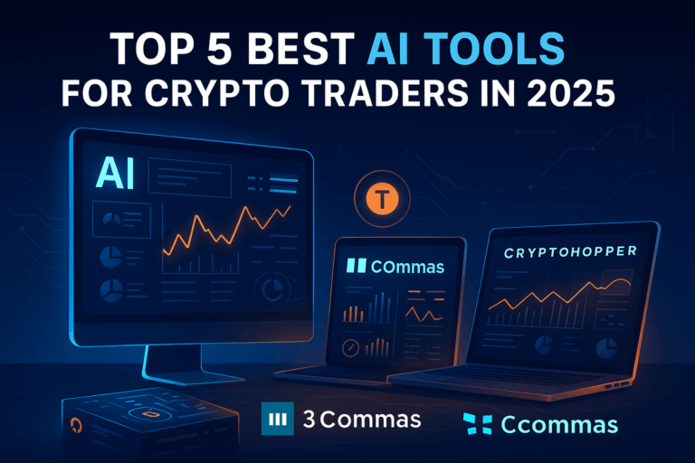 AI-powered crypto trading dashboard with glowing analytics